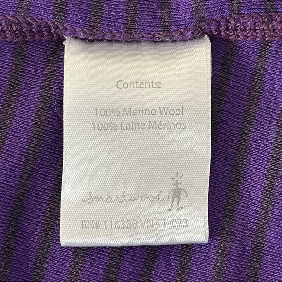 Smartwool NTS 250 Wool Long Sleeve Baselayer Crewneck Top Purple/Black Sz M - Picture 9 of 13